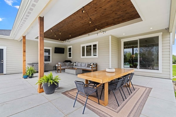 Outdoor covered patio in Manhattan, Kansas